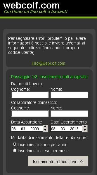 Simulatore Calcolo TFR - WebColf